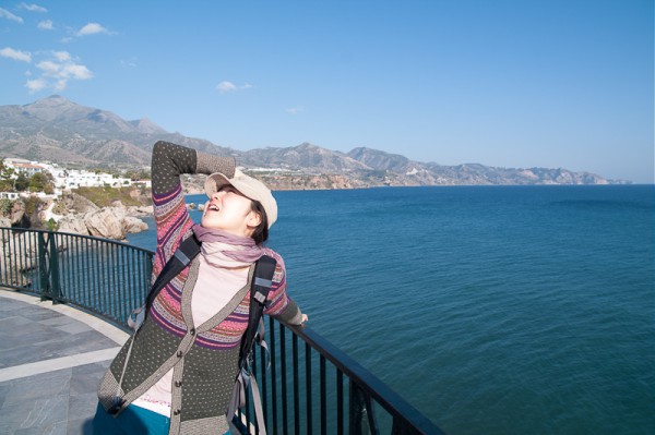 Balcon de europe in Nerja where we changed the bus to Frigliana from Maraga